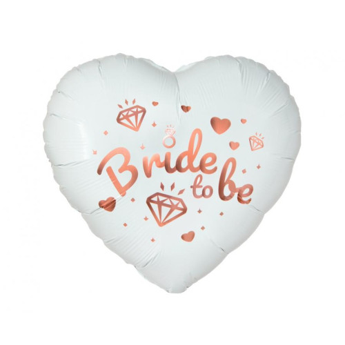 18 inch Bride To Be white heart Foil balloon 18 inch Bride To Be white heart Foil balloon