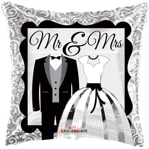 18 inch Mr and Mrs foil balloon