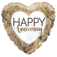 18 inch Anniversary Ornaments Gold foil balloon