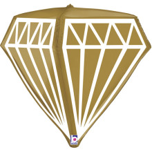 24 inch Dimensional Geo Gem foil balloon