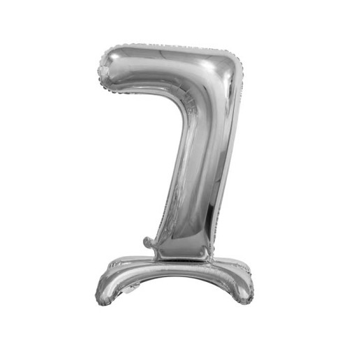30 inch foil balloon Standing digit 7, silver, 74 cm 30 inch foil balloon Standing digit 7, silver, 74 cm