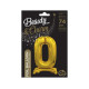 30 inch foil balloon Standing digit 0, Gold, 74 cm 30 inch foil balloon Standing digit 0, Gold, 74 cm