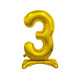 بالون ستاند رقم 3 ذهبي مقاس 30 إنش