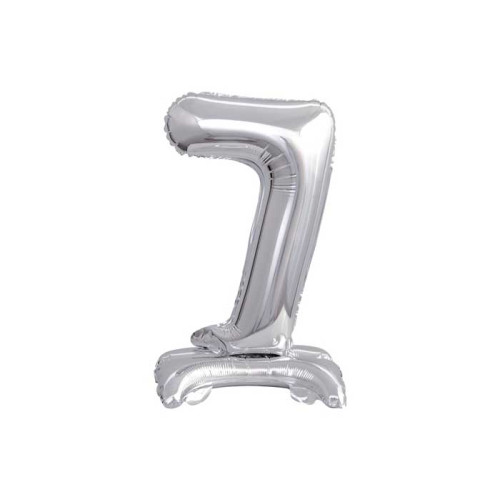 18 inch foil balloon Standing digit 7, silver, 38 cm 18 inch foil balloon Standing digit 7, silver, 38 cm