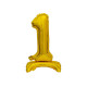 18 inch foil balloon Standing digit 1, gold, 38 cm 18 inch foil balloon Standing digit 1, gold, 38 cm