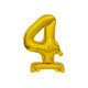 18 inch foil balloon Standing digit 4, gold, 38 cm 18 inch foil balloon Standing digit 4, gold, 38 cm