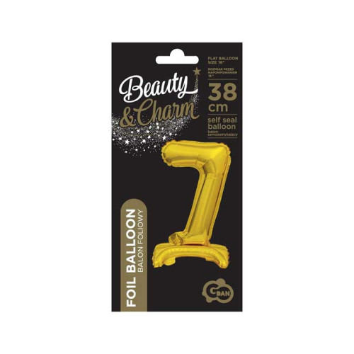 18 inch foil balloon Standing digit 7, gold, 38 cm 18 inch foil balloon Standing digit 7, gold, 38 cm