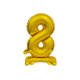 بالون ستاند رقم 8 ذهبي مقاس 18 إنش