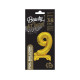 18 inch foil balloon Standing digit 9, gold, 38 cm 18 inch foil balloon Standing digit 9, gold, 38 cm