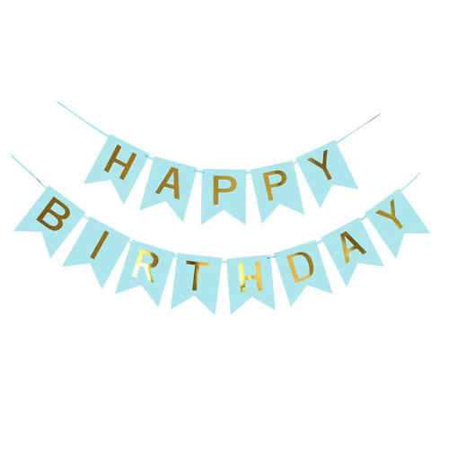 Light Blue Birthday banner