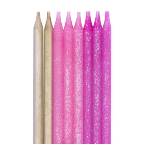 Pink & Gold Candles 16 pcs Pink & Gold Candles 16 pcs