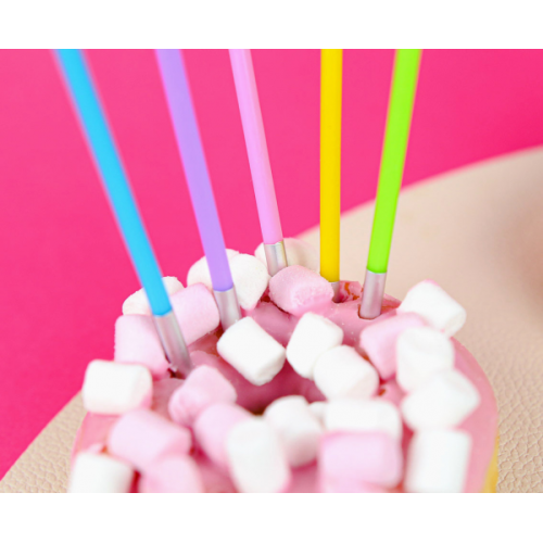 شموع عيد ميلاد باستل مشكل 10 شمعات