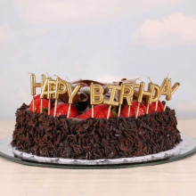 Happy Birthday Pick Candle- Metallic Gold