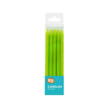 Birthday candles 10/10, green; 8,6 cm