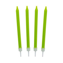 Birthday candles 10/10, green; 8,6 cm