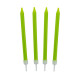 Birthday candles 10/10, green; 8,6 cm