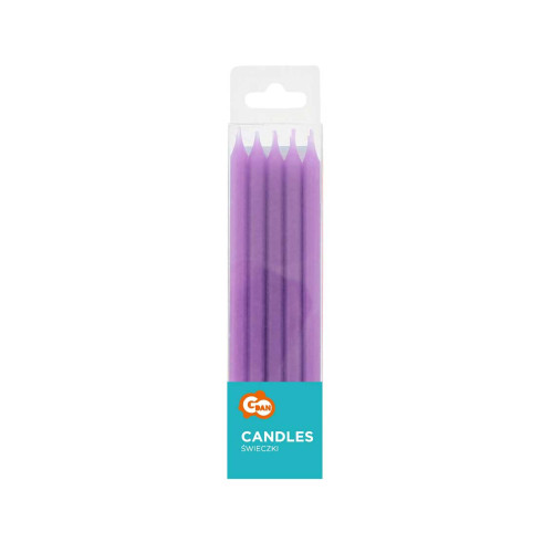 Birthday candles 10/10, lavender colour, 8.6 cm Birthday candles 10/10, lavender colour, 8.6 cm