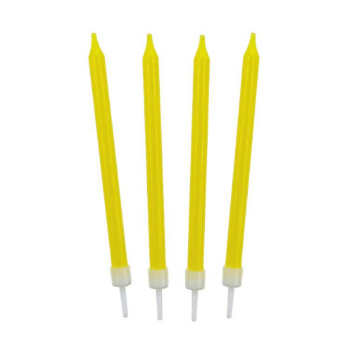 Birthday candles 10/10, yellow; 8,6 cm