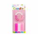 Birthday candles 24/12, pink collection