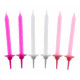 Birthday candles 24/12, pink collection