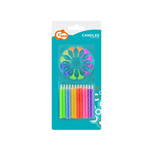 Birthday candles "spiral model", 24/12, 6.0 cm