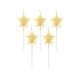 شموع عيد ميلاد نجوم ذهبي 5 شمعات شموع عيد ميلاد نجوم ذهبي 5 شمعات