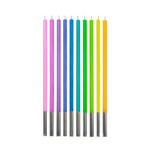 شموع عيد ميلاد باستل مشكل 10 شمعات