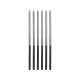 Birthday candles Platinum,silver, size 14.5 cm, 6 pcs