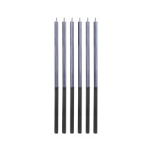 Birthday candles Platinum,blue, size 14.5 cm, 6 pcs Birthday candles Platinum,blue, size 14.5 cm, 6 pcs