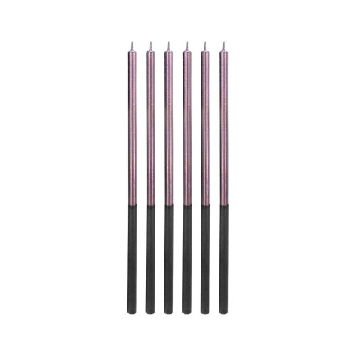 Birthday candles Platinum,lilac, size 14.5 cm, 6 pcs Birthday candles Platinum,lilac, size 14.5 cm, 6 pcs