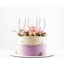 swirl metallic candles, rose gold, 16.5x0.25 cm, 6 pcs swirl metallic candles, rose gold, 16.5x0.25 cm, 6 pcs