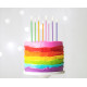 Candles, pastel mix, 11.5x0.31 cm, 8 pcs