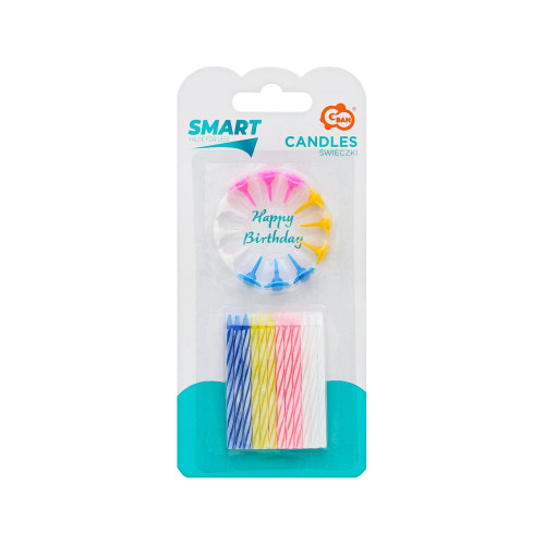 Birthday candles - 6 cm, 24/12 pcs.