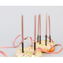 Birthday candles Platinum,rose gold, size 14.5 cm, 6 pcs