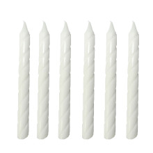 Birthday candles, spiral shape 12/12, white