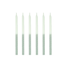 شمعة جليتر فضي 12 شمعة