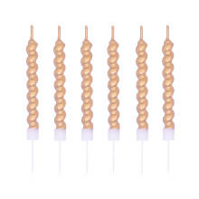 Big Spiral Candle - Champagne 6 count