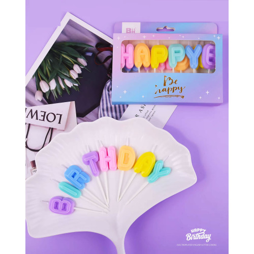 هابي بيرثداي شموع ملون