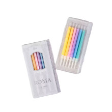 شموع روما لؤلؤية ملونة 6 شمعة