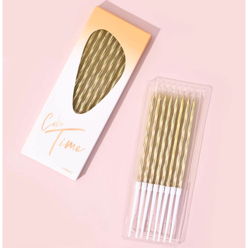 classic luxury long gold birthday candles 8 Candles classic luxury long gold birthday candles 8 Candles