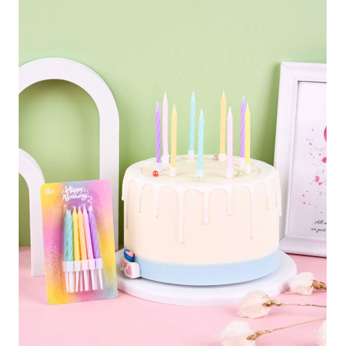 شموع كيك الوان ماكرون ملون 10 شمعات شموع كيك الوان ماكرون ملون 10 شمعات