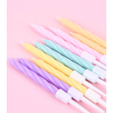 colorful stripe rainbow brights birthday Candles 10 Pcs colorful stripe rainbow brights birthday Candles 10 Pcs