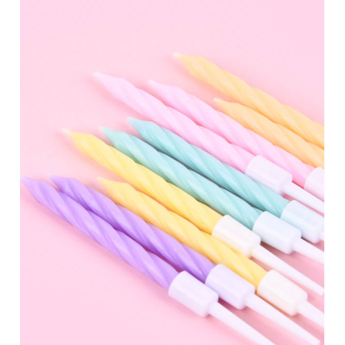 شموع كيك الوان ماكرون ملون 10 شمعات شموع كيك الوان ماكرون ملون 10 شمعات