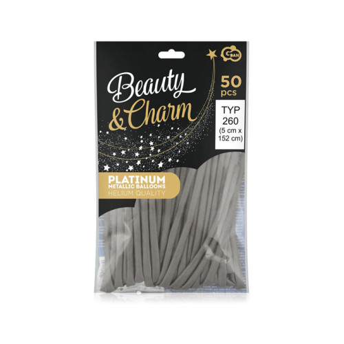 260Q Modelling balloons chrome charcoal grey 50 pcs 260Q Modelling balloons chrome charcoal grey 50 pcs