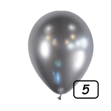 5 inch balloon chrome Silver 100 pcs
