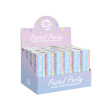 Confetti Cannon Pastel Party multicolour paper circles 15 cm (24 pcs)