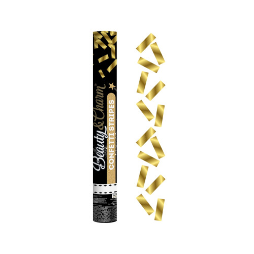Confetti Cannon Gold stripes foil - 40cm