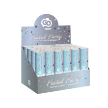 Confetti Cannon Circles blue dark blue silver - 15 cm  (24 pcs)