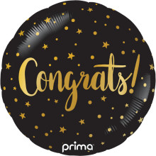 18 inch Congrats Gold Stars Foil balloon