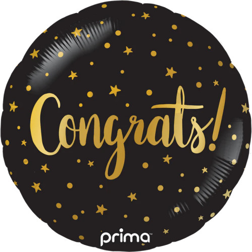 18 inch Congrats Gold Stars Foil balloon